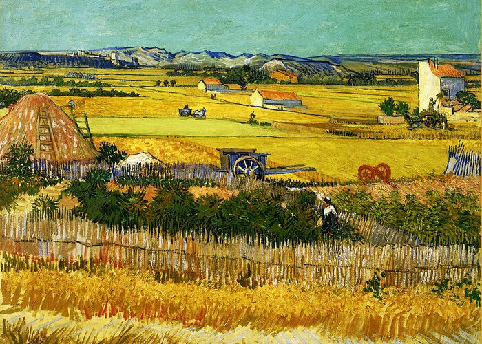 Post Modern Greeting Card featuring the digital art Blend 17 van Gogh by David Bridburg