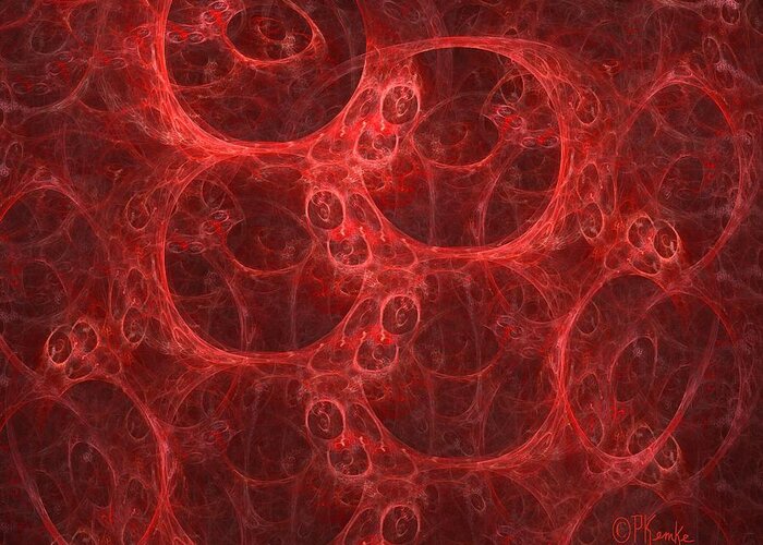 Digital Greeting Card featuring the digital art Blood Cells by Patricia Kemke