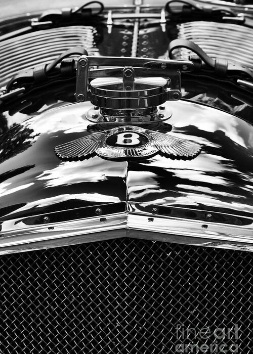 Blower Bentley Greeting Card featuring the photograph Blower Bentley Monochrome by Tim Gainey