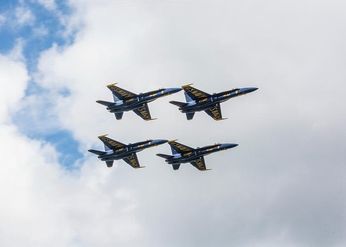 Dangerous Greeting Card featuring the photograph Blue Angels 2 by Pelo Blanco Photo