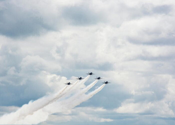 Dangerous Greeting Card featuring the photograph Blue Angels by Pelo Blanco Photo