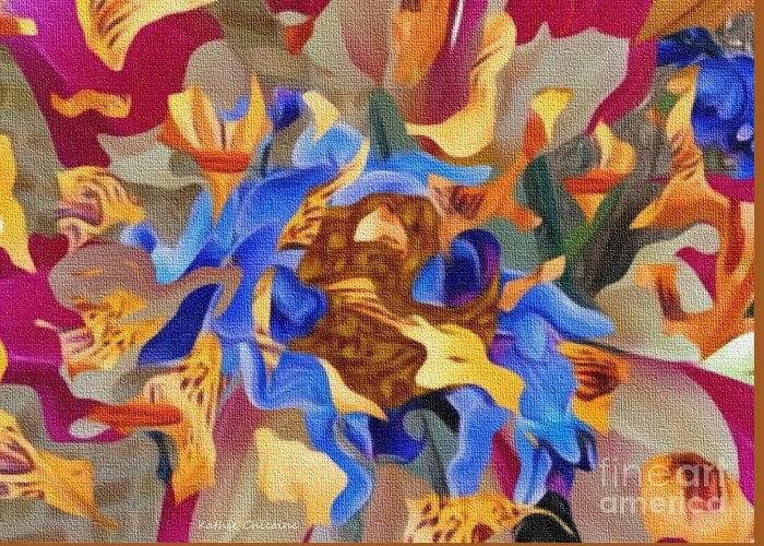 Photographic Art Greeting Card featuring the digital art Blue Jazz by Kathie Chicoine