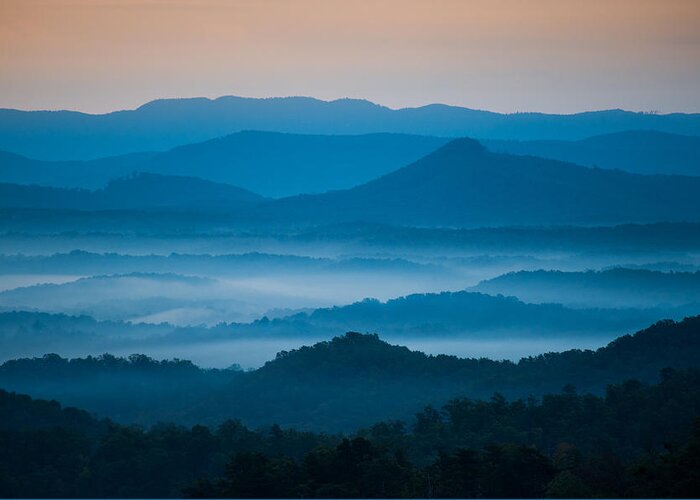 Asheville Greeting Card featuring the photograph Blue Morning by Joye Ardyn Durham