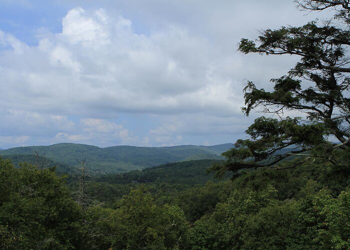 Blue Ridge Mountain Greeting Card featuring the photograph Blue Ridge Mountain Overlook by Karen Ruhl