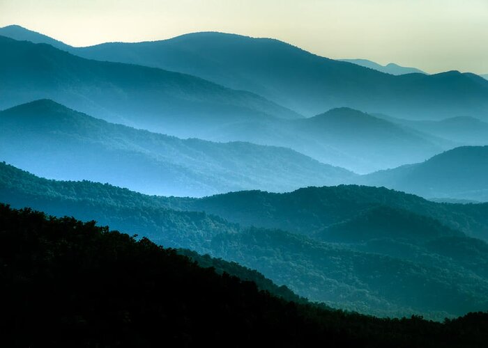 Asheville Greeting Card featuring the photograph Blue Ridges by Joye Ardyn Durham