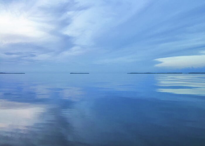 Seascape Greeting Card featuring the photograph Blue Serenity by Louise Lindsay