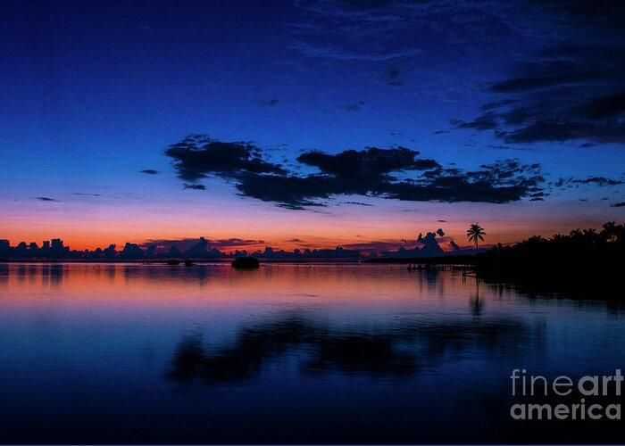 Sunset Greeting Card featuring the photograph Blue Sky Night by Quinn Sedam