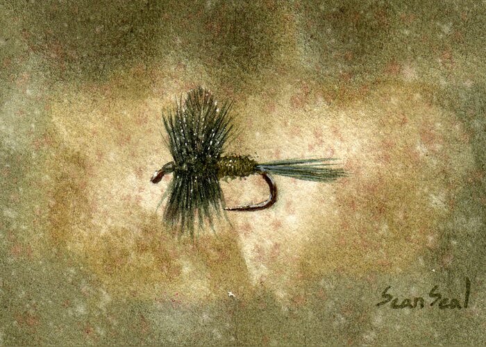 Fishing Greeting Card featuring the painting Blue Winged Olive by Sean Seal