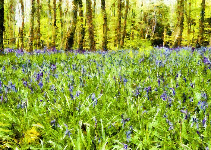 Bluebell Greeting Card featuring the photograph Bluebell Wood by Nigel R Bell