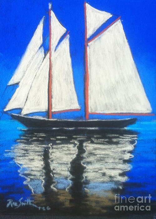 Pastels Greeting Card featuring the pastel Bluenose 2 by Rae Smith