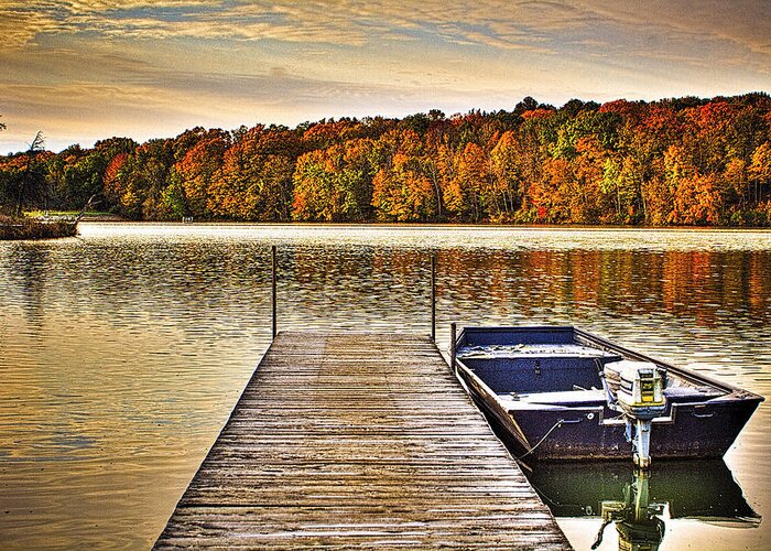 Le-aqua-na State Park Greeting Card featuring the photograph Boat Dock Le-Aqua-Na II by Roger Passman