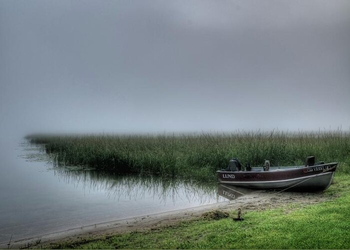 Fog Greeting Card featuring the photograph Boat in the Fog by Dave Rennie