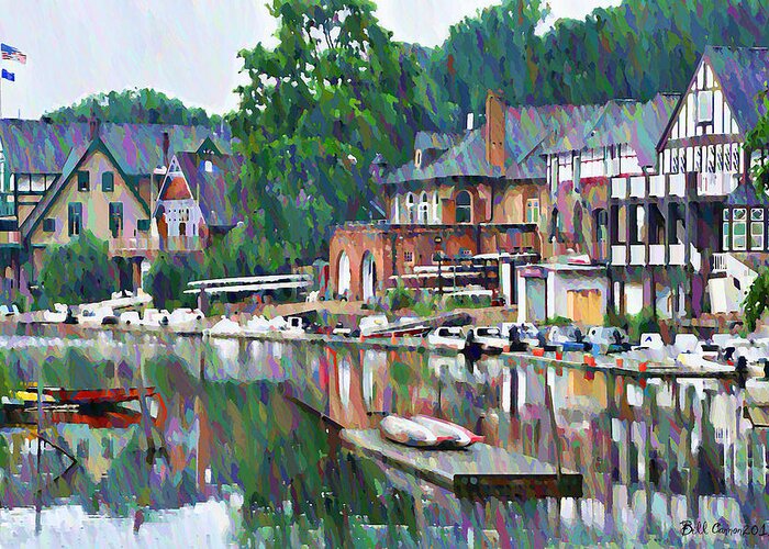 Jawn Greeting Card featuring the photograph Boathouse Row in Philadelphia by Bill Cannon