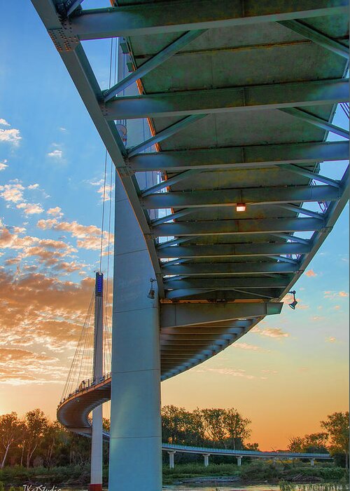 Bob Kerry Footbridge Greeting Card featuring the photograph Bob Kerry Bridge at Sunrise-2 by Tim Kathka