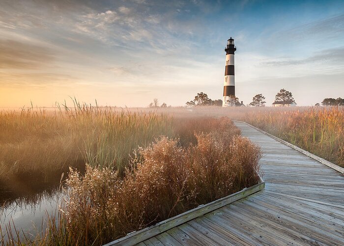 Lighthouse Greeting Card featuring the photograph Outer Banks North Carolina Bodie Island Lighthouse by Mark VanDyke