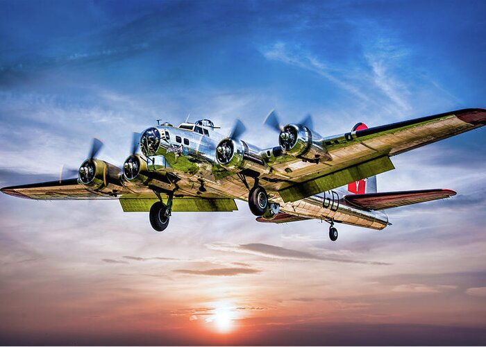 B17 Greeting Card featuring the photograph Boeing B17G Flying Fortress Yankee Lady by Chris Lord