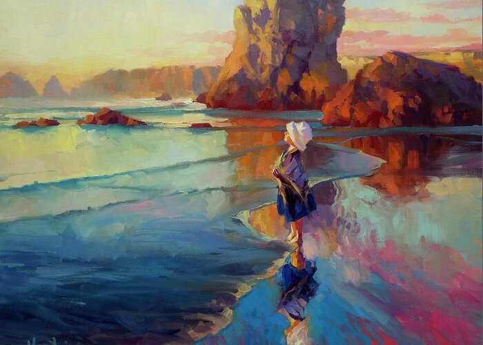Child Greeting Card featuring the painting Bold Innocence by Steve Henderson