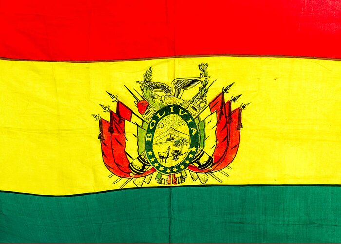 Bolivia Greeting Card featuring the photograph Bolivian Flag by Jess Kraft