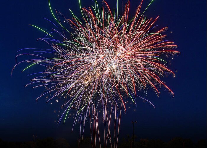 Fireworks Greeting Card featuring the photograph Bombs Bursting In Air by Harry B Brown