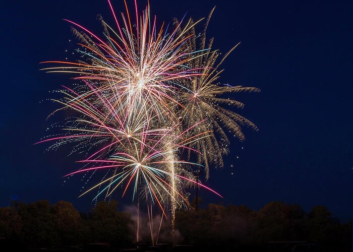 Fireworks Greeting Card featuring the photograph Bombs Bursting In Air III by Harry B Brown