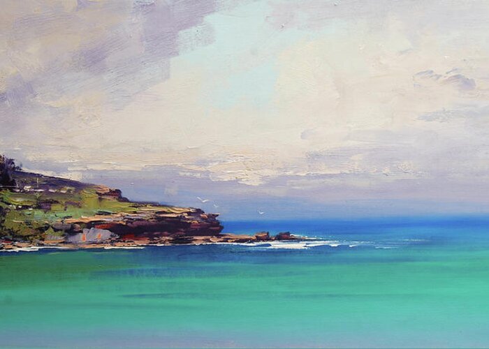 Nature Greeting Card featuring the painting Bondi Beach Colours by Graham Gercken