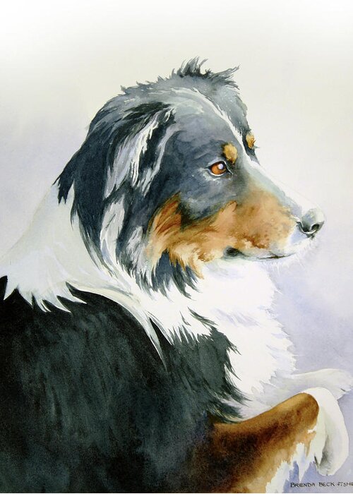 Dog Greeting Card featuring the painting Boomer by Brenda Beck Fisher