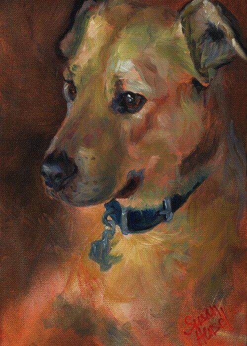 Oil Painting Greeting Card featuring the painting Boone by Susan Hensel