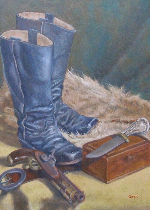 Boot Greeting Card featuring the painting Boots by Todd Cooper