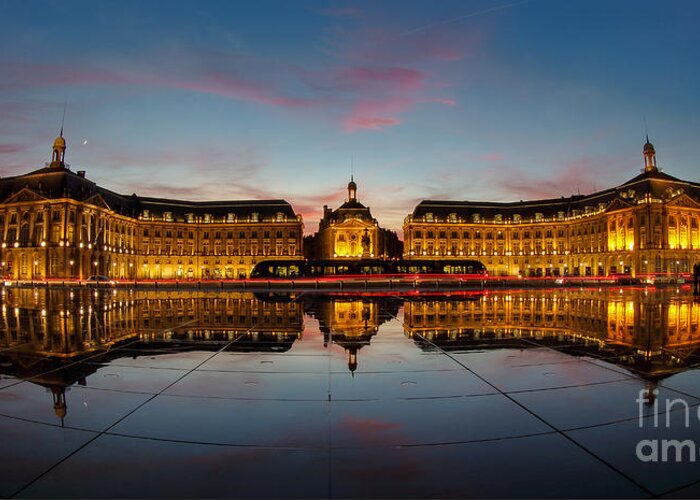 Bordeaux Greeting Card featuring the photograph Bordeaux reflections by Howard Ferrier