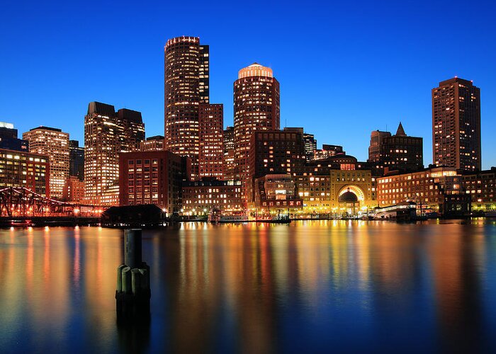 Boston Greeting Card featuring the photograph Boston Aglow by Rick Berk