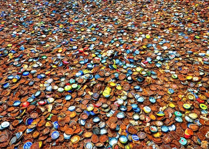 Bottlecap Alley Greeting Card featuring the photograph Bottlecap Alley by David Morefield