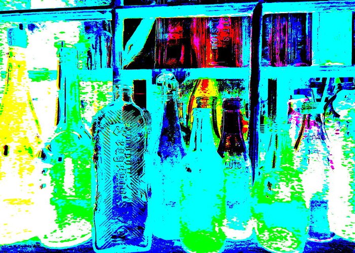 Still Life Greeting Card featuring the photograph Bottles 11 by George Ramos