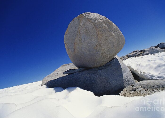 Balanced Rock Greeting Card featuring the photograph Boulder Near Mono Lake by George D. Lepp