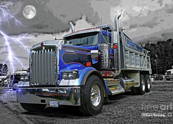 Big Rigs Greeting Card featuring the photograph Bowcott Kenworth Dump Truck by Randy Harris