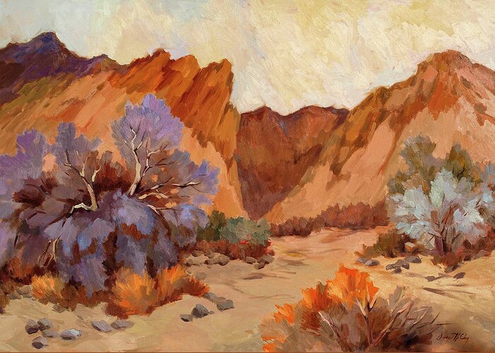 Box Canyon Greeting Card featuring the painting Box Canyon by Diane McClary