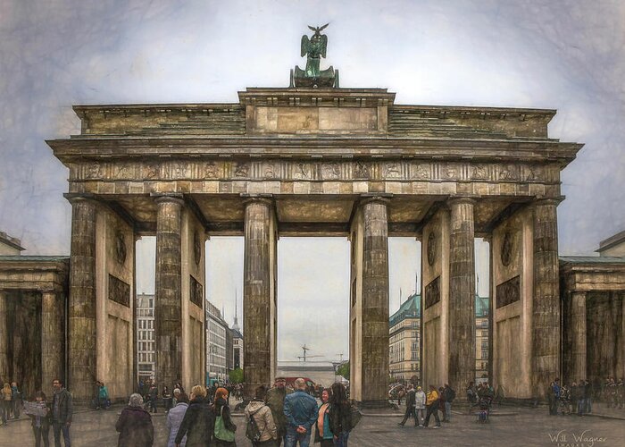 Brandenburg Greeting Card featuring the photograph Brandenberg Gate by Will Wagner