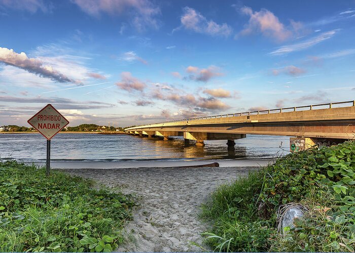 Breach Inlet Bridge Greeting Card featuring the photograph Breach Inlet Bridge Isle of Palms, SC by Donnie Whitaker