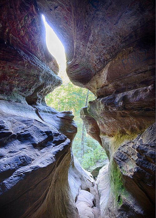 Cave Greeting Card featuring the photograph Break Out by Alan Raasch