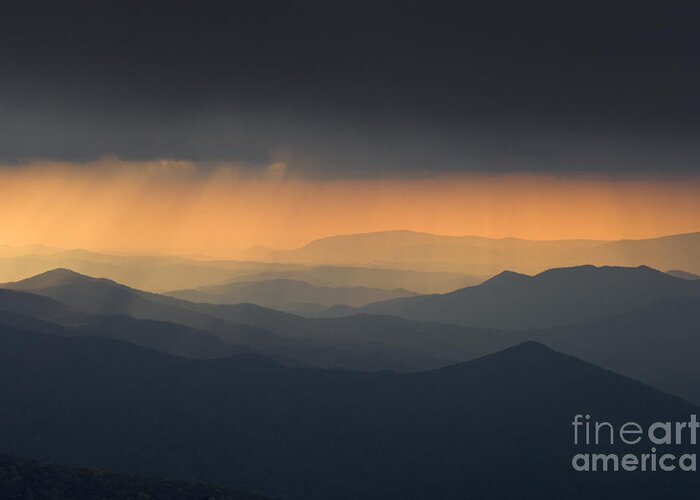America Greeting Card featuring the photograph Breaking Storm on the Cherohala - D009245 by Daniel Dempster