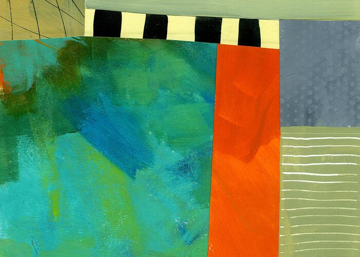  Abstract Art Greeting Card featuring the painting Breakwater by Jane Davies