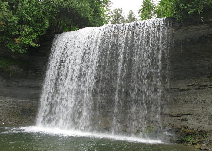 Waterfall Greeting Card featuring the photograph Bridal Veil Falls by David Barker