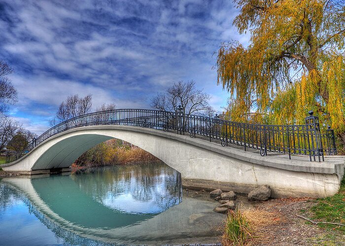 Bridge Greeting Card featuring the photograph Bridge At Elizabeth Park by Rodney Campbell