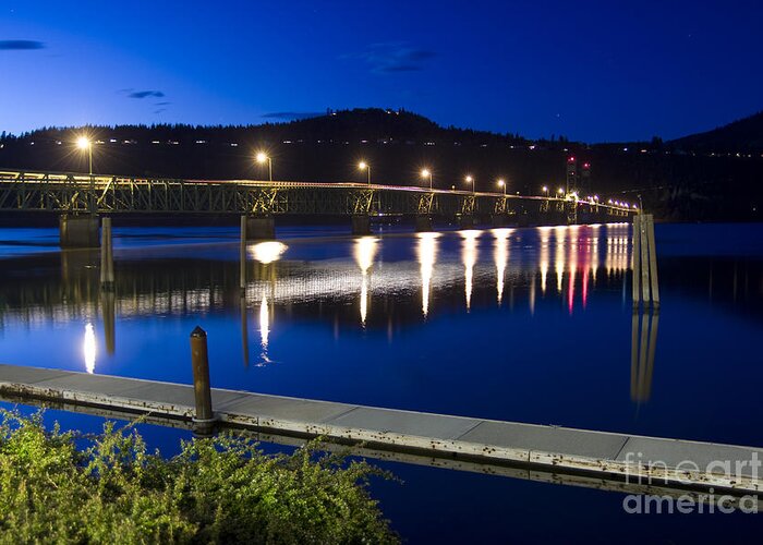 Oregon Greeting Card featuring the photograph Bridge at Hood River by Idaho Scenic Images Linda Lantzy