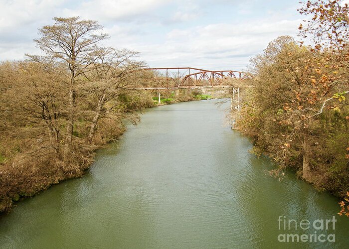 Guadalupe River Greeting Card featuring the photograph Bridges Over the Guadalupe by Gary Richards