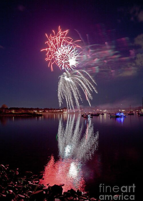 Fireworks Greeting Card featuring the photograph Bristol Fireworks #3 by Butch Lombardi