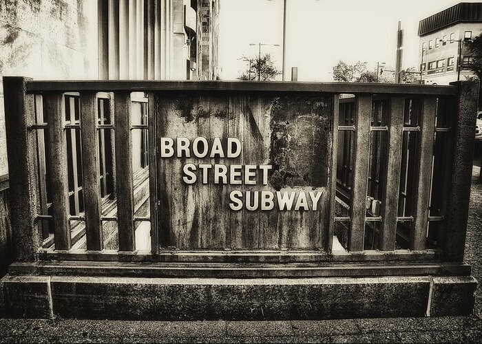 Broad Street Greeting Card featuring the photograph Broad Street Subway - Philadelphia by Bill Cannon