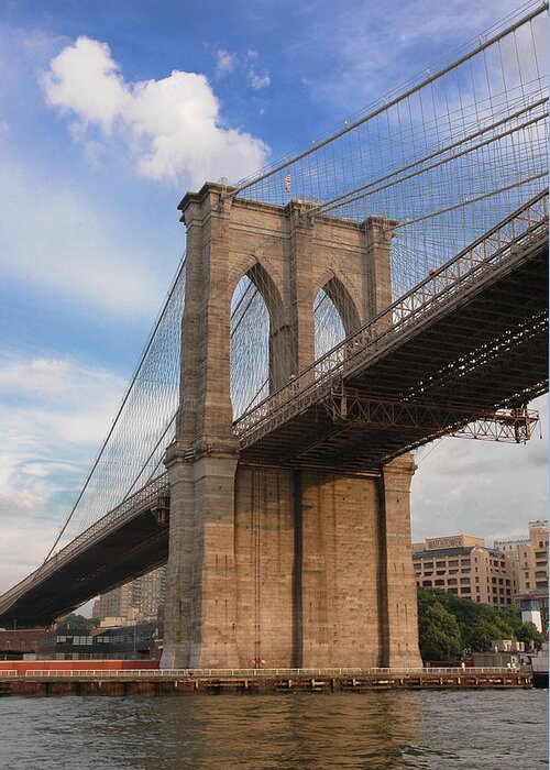 Brooklyn Bridge Greeting Card featuring the photograph Brooklyn Bridge - Eastbound by Frank Mari
