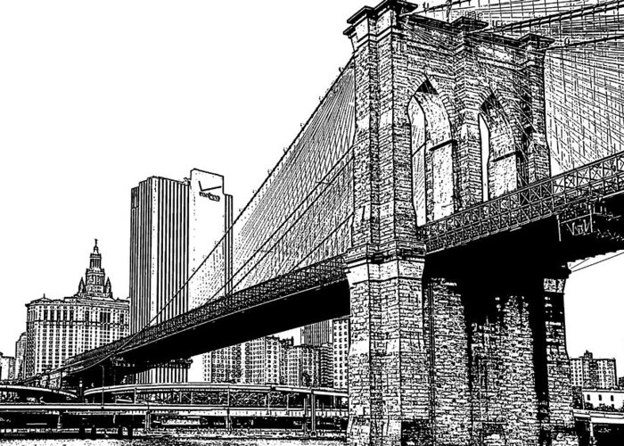 Brooklyn Bridge Greeting Card featuring the photograph Brooklyn Bridge 1.1 by Frank Mari