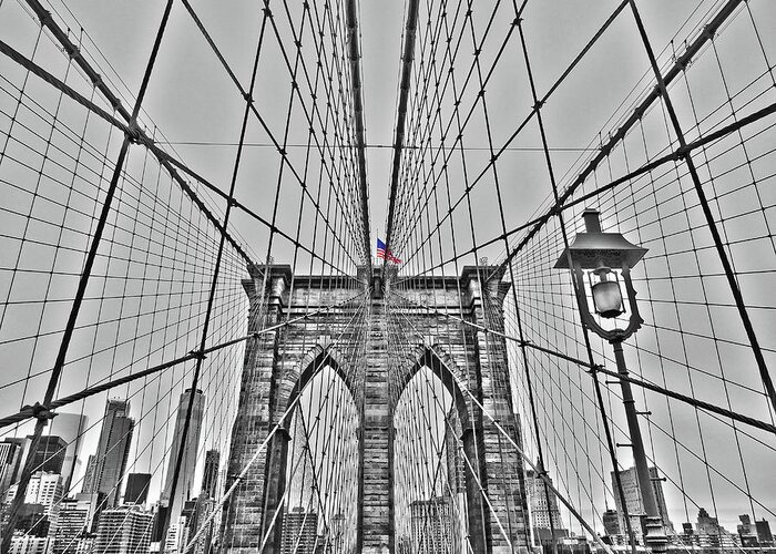 North America Greeting Card featuring the photograph Brooklyn Bridge - NYC by Juergen Weiss