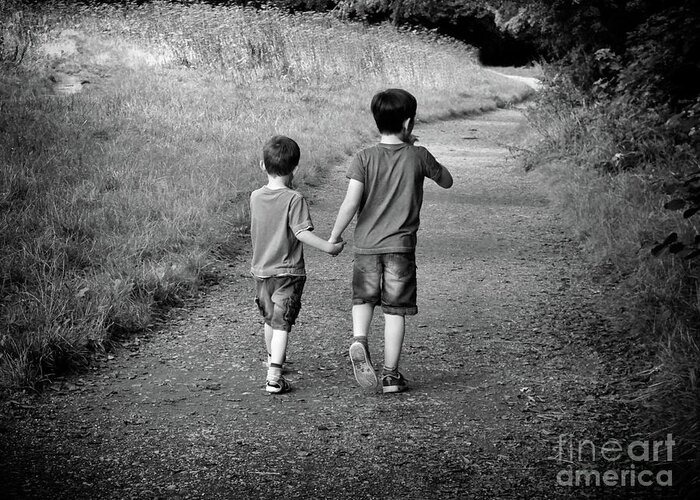 Boys Greeting Card featuring the photograph Brotherly Love by Lynn Bolt